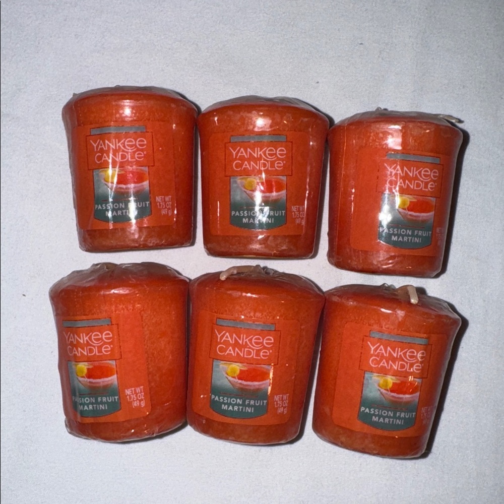 6 NEW Yankee Candle Passion Fruit Martini Votives